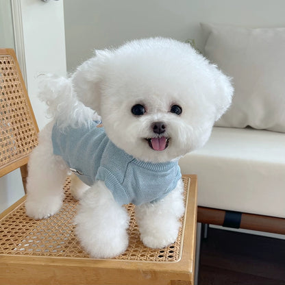 Pet Clothes Fall and Winter New Arrival Bear Thick Warm Sweater Teddy Bichon Dog Cat Elastic Knitting Vest