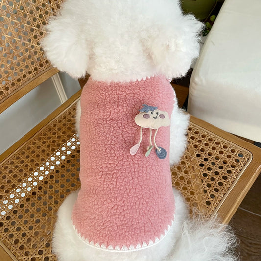 Pet Clothes Fall and Winter New Arrival Double-Sided Stuffed Cloud Shell Vest Teddy Bichon Dog Cat Fleece Clothes