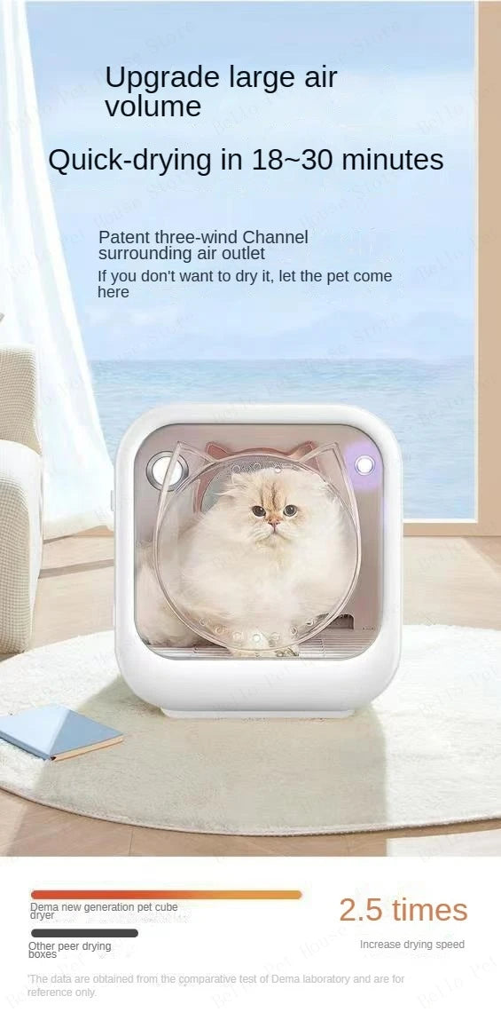 Commercial Pet Drying Box Pet Dryer and Water Blower Hair Dryer for Dog Household Cat Dryer Multifunctional Pet Drying Room