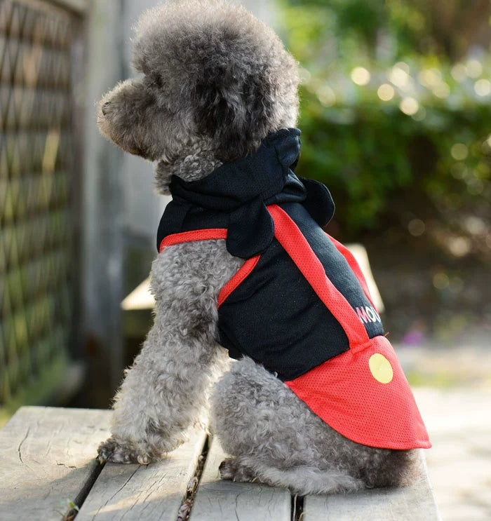 Pet Clothes Thin Summer Clothing Breathable Sun Protection Teddy Vest Dog Mesh Grid Mickey Panda Pet Costume